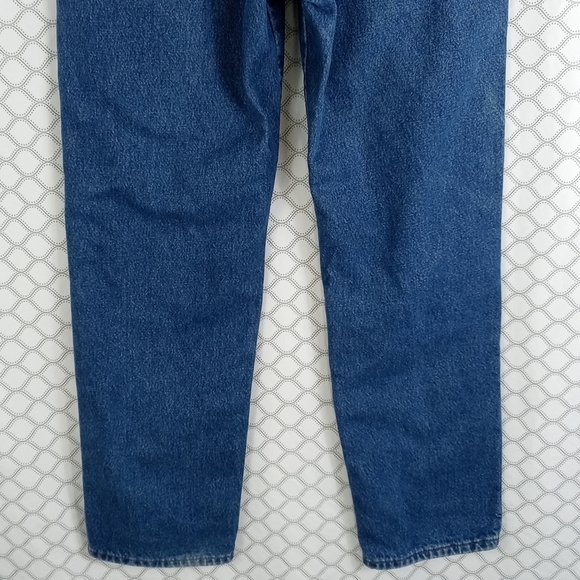 Vintage LL.BEAN Classic Fit plaid flannel lined Men's 38/34 outdoors blue jeans - Picture 10 of 11